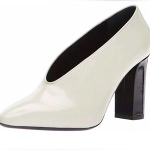 Via Spiga Off-White Block Heel Pumps